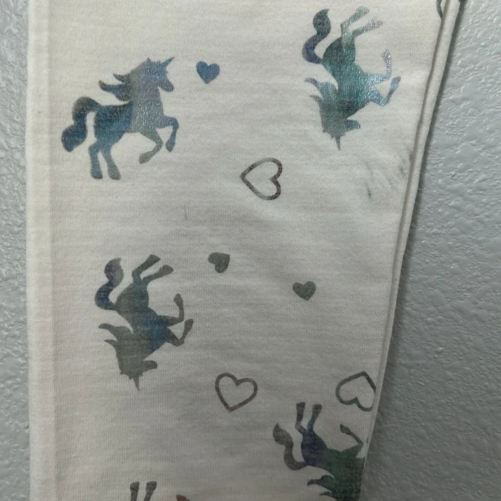 Cute leggings with unicorn and heart print